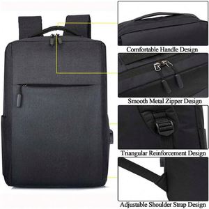 Unisex Oxford Fashion Laptop <b>Backpack</b> Waterproof Anti-Theft USB Charging Breathable Customizable School Outdoor Travel Bags - Product Image 4