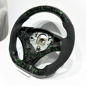 Volantes Deportivos LED de Fibra de Carbono Forjada en Verde para <span class=keywords><strong>BMW</strong></span> E92 E91 E93 E82 E84 E87 E88 E89 320i 325i 330i 328i Serie 3 Sin Levas de Cambio - Product Image 4
