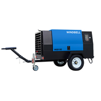 Compresseur d'air portable diesel de 7 bars, 100 PSI, 5 m³/min / 185 CFM, pour le forage minier
