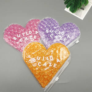 Sacs en mousse PVC personnalisables avec fermeture éclair, transparents, ronds, en forme de cœur, pour maquillage et bijoux, emballage antichoc - Product Image 2