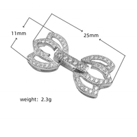 Gros fleur vintage grand bracelet personnalisé bijoux fermoir bricolage accessoires zircon 925 argent connecteur perle collier fermoirs