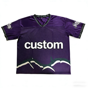 Maillots de football vintage américains sur mesure en polyester de haute qualité pour hommes, style ancien, manches courtes, sublimés, grandes tailles - Product Image 2