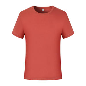 เสื้อยืดคอกลมแขนสั้นสำหรับผู้ชายผ้าถักลำลองสีพื้นระบายอากาศได้ดี - Product Image 4