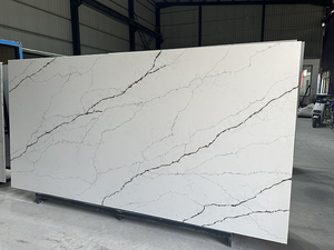 แผ่นควอตซ์ลายขาว Calacatta หนา 20 มม. ขายส่ง แผ่นใหญ่ รับสั่งทำพื้นผิวโต๊ะทันสมัย ทนทาน กันน้ำ ผลิตในเวียดนาม - Product Image 2