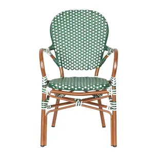 정원 가구 프랑스 등나무 안뜰 팔 의자 파리 비스트로 의자