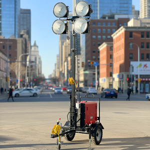 5m 7m 9m Máy phát điện diesel 4x1000W ánh sáng di động tháp Kính thiên văn mast di động ngoài trời chiếu sáng tháp - Product Image 4