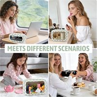 Ensemble de 5 pochettes organisatrices pour sac à couches, approuvé par la TSA, trousse de toilette étanche en TPU, ensemble de sacs de maquillage, sacs organisateurs de voyage