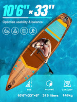 Planche de paddle gonflable robuste 11' ISUP, planche de surf en PVC double couche, vente en gros, planche de SUP d'usine