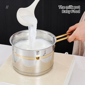 스테인리스 스틸 조리기구 5 종 세트, 16cm 우유 냄비 + 22cm 수프 냄비 + 26cm 프라이팬 - Product Image 5