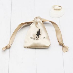 Drawstring Pouches Wedding Band Gift Jewelry Storage Bags Hot Wholesale Gold Satin Jewelry Packing Custom Size Accepted 500pcs - Product Image 4