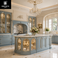 Meubles de cuisine modulaires modernes en gros, armoires en MDF peintes à l'acrylique, écologiques, avec moulures, pour garde-manger, îlot, hôtel, appartement