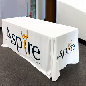 Reusable Polyester 6ft 8ft Activity Commercial Logo Outdoor Flame Retardant Custom <strong>Table</strong> <strong>Cloths</strong> for Exhibition - Product Image 4