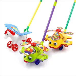 QY儿童婴儿推婴儿车音乐手推小飞机玩具幼儿婴儿车步行者女孩推婴儿车玩具