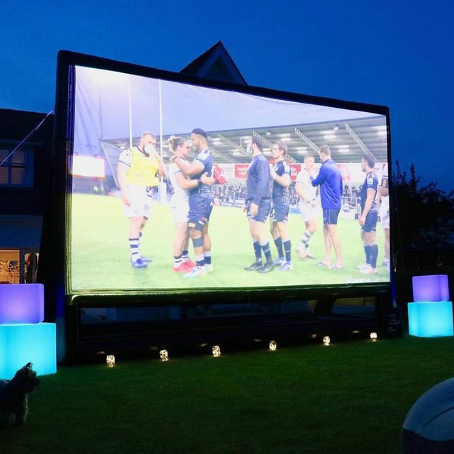 Outdoor Mobile Air Inflatable Projector Screen Blow up Screen TV Movies Portable Projection Home Theater Screen With Blower