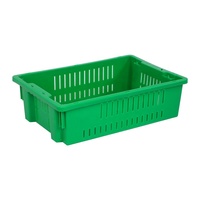 Caisses empilables et emboîtables en plastique robuste ventilées pour usage commercial en gros, pour le stockage des fruits et légumes