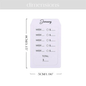 Tablero de carpeta de presupuesto insertado A5/A6/A7 superventas de Hongbo para revisión de cheques con 3 agujeros de 12 hojas/24 páginas en 12 meses - Product Image 4