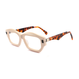 2025 Neostyle hợp thời trang unisex hình học nhựa màu sắc đôi kính quang học dày trang trí Acetate kính khung - Product Image 5