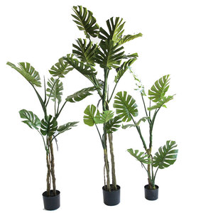 Plante artificielle sur pied en plastique souple, style nordique, grande taille, imitation palmier du voyageur, palmier Areca, bananier - Product Image 4