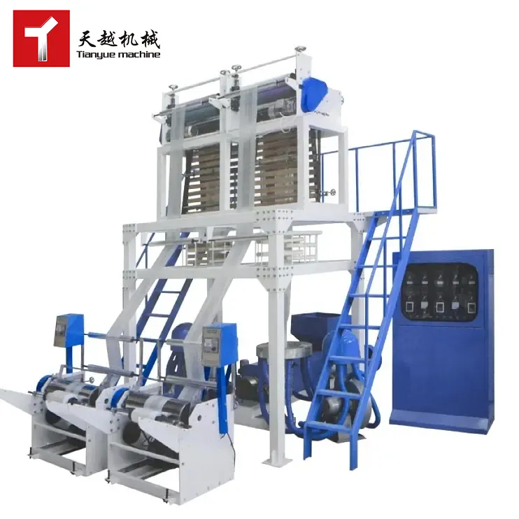 Tianyue PVC-Folien-Schrumpfblätter-Gießmaschine vollautomatisch SJ Mini-Überwachungs-PE PP ABS-Folienblasmaschine
