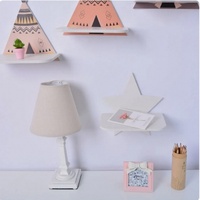 Étagère murale flottante en forme d'étoile, en bois blanc, organiseur de rangement pour chambre d'enfant, décoration de chambre de bébé