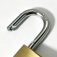 Cadenas à clé en laiton, corps taillé en diamant, anse en acier trempé, cadenas de sécurité robustes avec logo personnalisé pour armoire et coffre