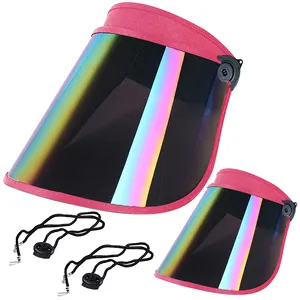 夏季防紫外线遮阳板女士时尚骑行罩面遮阳板通用骑行帽