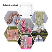 Arche florale personnalisée, arche de fleurs artificielles, accessoires décoratifs de mariage, pas cher