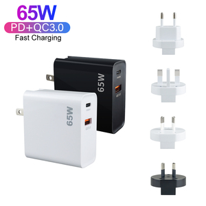 Precio de fábrica Nuevo PD 65W Puerto USB C Carga rápida Tipo C Cargador rápido de viaje portátil Adaptador de viaje para iPhone <span class=keywords><strong>Apple</strong></span> XiaoMi - Product Image 2
