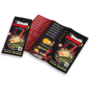 Brochure publicitaire pliée personnalisée format A3 A4 A5, imprimée sur carton duplex, pelliculée, prix usine - Product Image 6