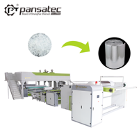 Ligne de production d'extrusion de film à bulles d'air en PE recyclé (LLDPE, LDPE, HDPE, PP) à vis simple Pansatec, certifiée CE