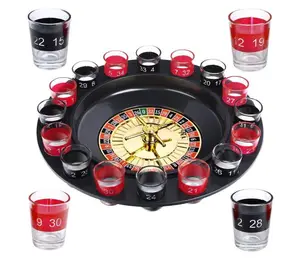 Custom Casino Drinkglas Roulette Spel Inclusief Roulettewiel, Shot Glass Roulette Ballen Bsci Sedex Fsc