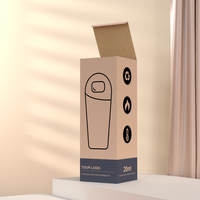 Caja de Embalaje para Botellas de Agua de Vidrio Impresas al por Mayor, Botellas de Agua Portátiles, Vasos de Vidrio para Caja de Botellas de Agua de Vidrio