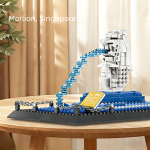 Bloques de Construcción Arquitectónicos Merlion OEM, Plástico ABS, Escala 1:1, Juguete Educativo DIY para Niños, Venta al Por Mayor - Product Image 1