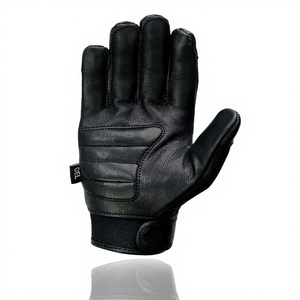 Guantes de invierno de cuero negro para hombre de alta calidad con elegante cierre de cremallera, guantes cálidos y resistentes al viento para motociclismo al aire libre D - Product Image 1