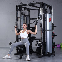 Banc Presse Squat Rack Smith Machine Power Cage Multi Fonctionnel Home Gym Power Cage Rack Gym Smith Machine