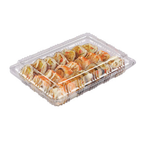 Cajas de plástico para llevar sushi, recipientes transparentes desechables para envasar alimentos con tapa, ideales para hornear y repostería. - Product Image 3