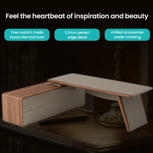 Top vendite solido convertibile in legno estensibile Executive Desk capo CEO manager di lusso moderno elegante semplicità <span class=keywords><strong>Design</strong></span> di qualità - Product Image 3