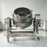 Marmite à soupe commerciale inclinable à gaz DONGKE en acier inoxydable avec enveloppe chauffante pour la transformation des légumes et des aliments