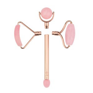 2019 Cadeau de noël Rose <span class=keywords><strong>Quartz</strong></span> Rouleau Masseur 100% Réel Naturel BRICOLAGE Détachable Rose <span class=keywords><strong>Quartz</strong></span> Jade Rouleau - Product Image 2
