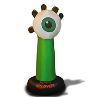 Citrouille et fantôme gonflables géants d'Halloween en plastique avec lumières LED solaires pour décorations extérieures de jardin