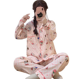 <span class=keywords><strong>Pijama</strong></span> Sexy <span class=keywords><strong>de</strong></span> Satén para Dama <span class=keywords><strong>Hello</strong></span> <span class=keywords><strong>Kitty</strong></span> Sweet <span class=keywords><strong>Kitty</strong></span> Cloud <span class=keywords><strong>de</strong></span> Manga Larga hasta la Rodilla para Estar en Casa - Product Image 5