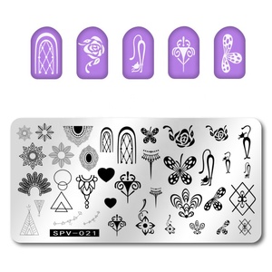 <span class=keywords><strong>Kit</strong></span> de plaques d'estampage pour nail art, 1 pièce, série de fleurs, dessins animés personnalisés, organisateur de timbres, art de manucure et de pédicure - Product Image 5