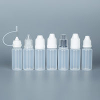 Botella de PE de 20 ml con tapa de rosca y punta afilada para retoques de pintura, aceite brillante, extensiones de cabello, pegamento para pelucas de encaje