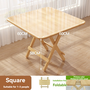 2024 YOUTAI spedizione veloce moderno quadrato rotondo rettangolo solido tavolo pieghevole per sala da pranzo - Product Image 2