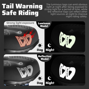 WEST BIKING <span class=keywords><strong>Selle</strong></span> <span class=keywords><strong>de</strong></span> <span class=keywords><strong>vélo</strong></span> <span class=keywords><strong>de</strong></span> montagne en PU imperméable à l'absorption des chocs et à la ventilation, <span class=keywords><strong>selle</strong></span> <span class=keywords><strong>de</strong></span> <span class=keywords><strong>vélo</strong></span> à queue haute avec avertissement réfléchissant - Product Image 2