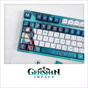 Xiao Keycaps Game <span class=keywords><strong>Genshin</strong></span> <span class=keywords><strong>Impact</strong></span> Cherry Mechanical Wireless Keyboard PBT Sublimation Custom Keycaps Set Cosplay <span class=keywords><strong>Doujin</strong></span> Gift - Product Image 3