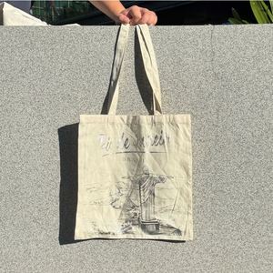 Sac fourre-tout en coton recyclable en gros, style simple, couleur naturelle, grande capacité, sac de courses écologique - Product Image 2