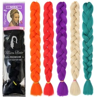 AliLeader Tresses synthétiques Jumbo de 82 pouces, 165g, style Yaki naturel, tresses africaines Kinky Straight, extensions de coiffure pour femmes noires