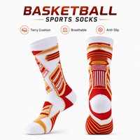 Chaussettes de sport de basketball personnalisées, épaisses et rembourrées, mi-mollet, respirantes, anti-humidité, antidérapantes pour la course et l'entraînement, vente en gros