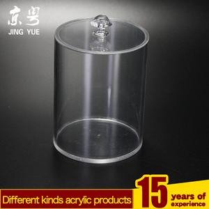 Boîte de rangement moderne et écologique pour distributeur de boules de coton en acrylique transparent, recyclable pour usage domestique - Product Image 3